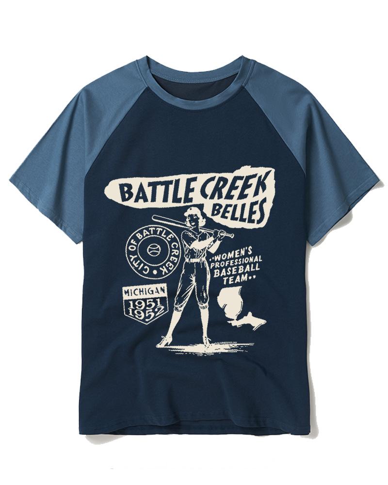 Nostalgia Baseball Movie 1990s Raglan Baseball T-Shirt image 3