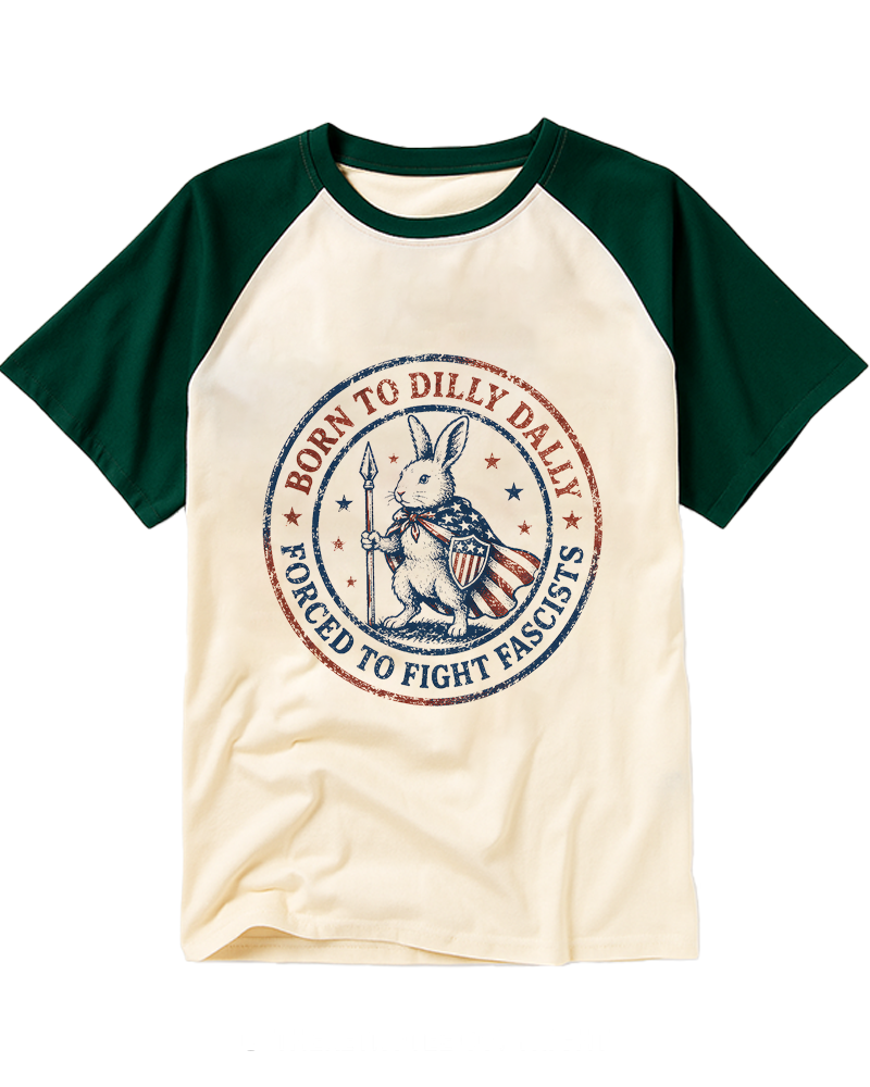 Born To Dilly Dally 1950s Raglan Baseball T-Shirt image 3