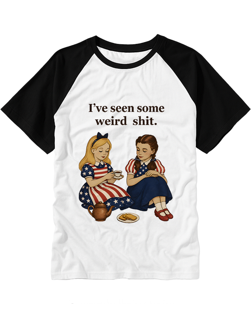 I've Seen Some Weird Shit 1990s Raglan Baseball T-Shirt image 3