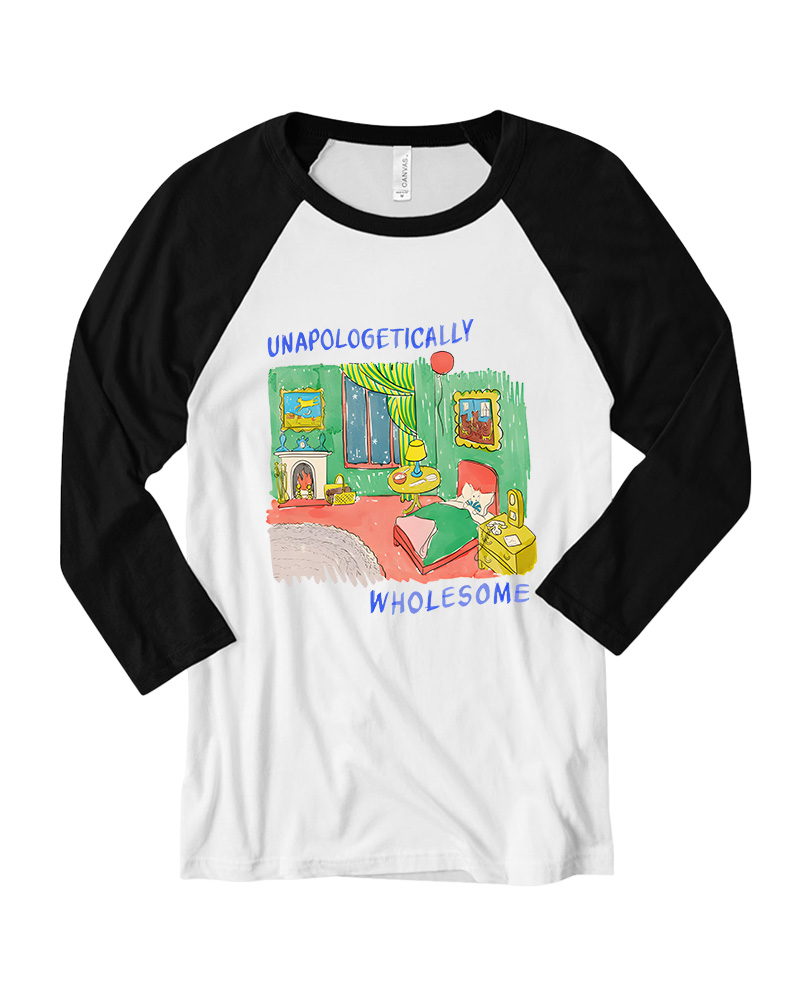 Wholesome Meme Long Sleeve Raglan T-Shirt image 3