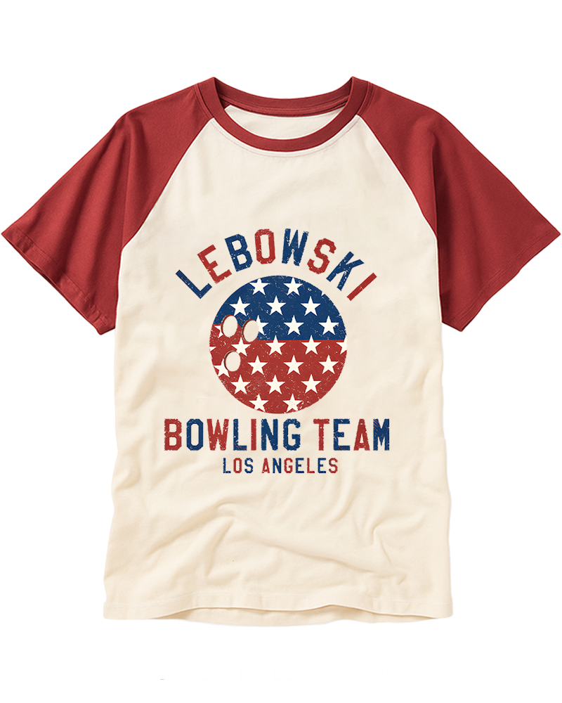 Lebowski 1990s Raglan Baseball T-Shirt image 3
