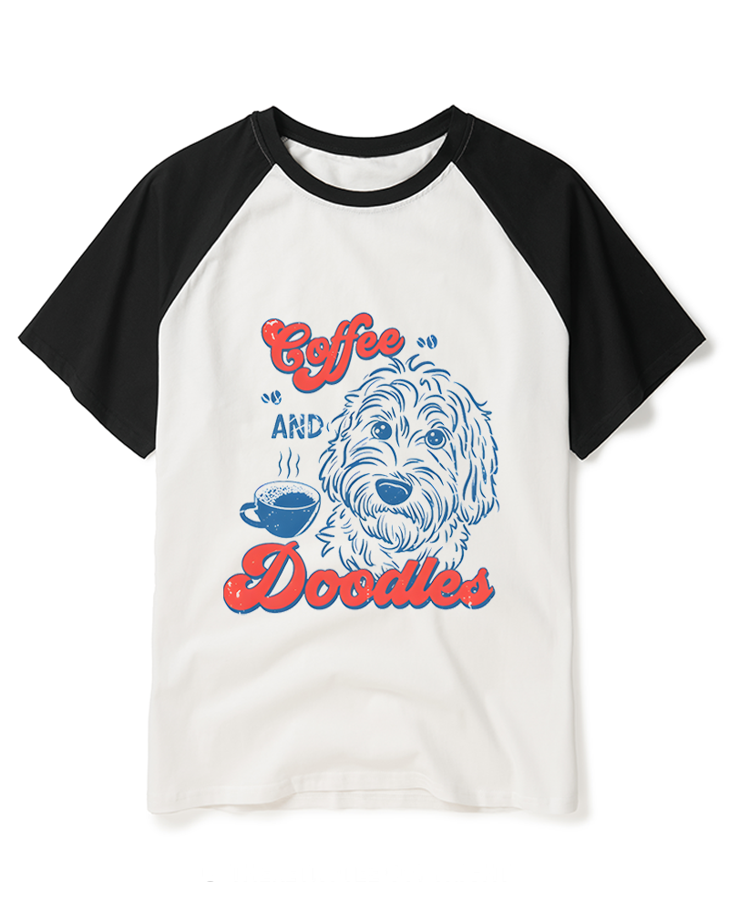 Coffee and Doodles 1970s Raglan Baseball T-Shirt image 3