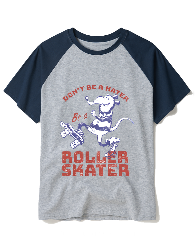 Don't Be A Hater 1980s Raglan Baseball T-Shirt image 3