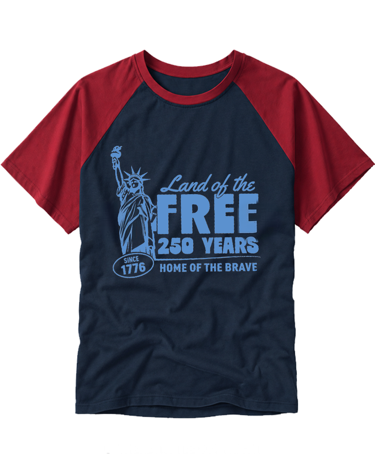 Retro Patriotic 1776 Raglan Baseball T-Shirt image 3