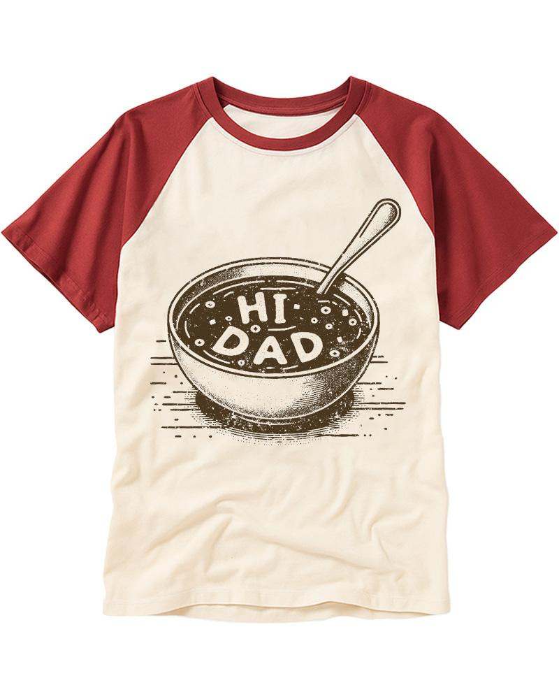 Hi Dad Soup 1990s Raglan Baseball T-Shirt image 3