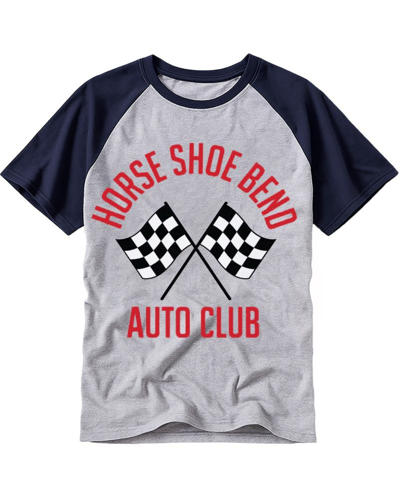 Horse Shoe Bend Auto Club 2010s Raglan Baseball T-Shirt image 3