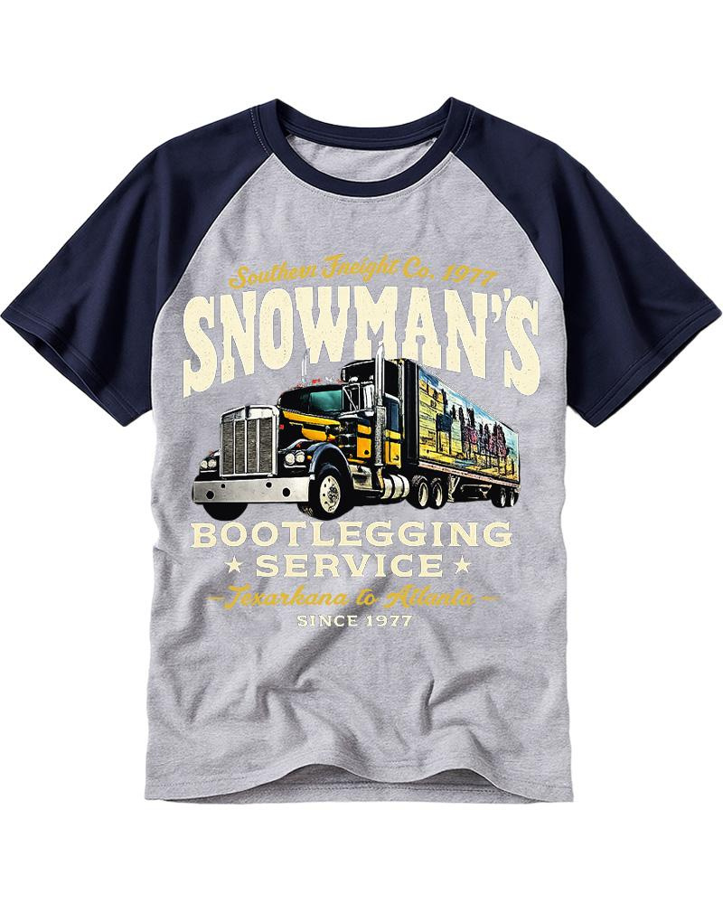 Snowman's Bootlegging Service 1970s Raglan Baseball T-Shirt image 3