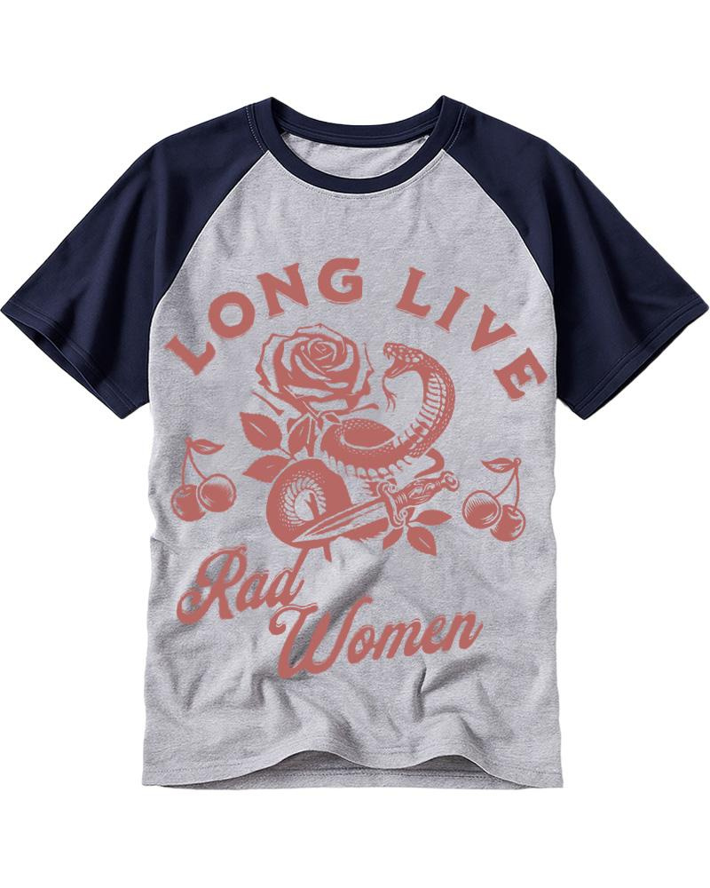 Long Live Rad Women 1960s Raglan Baseball T-Shirt image 3