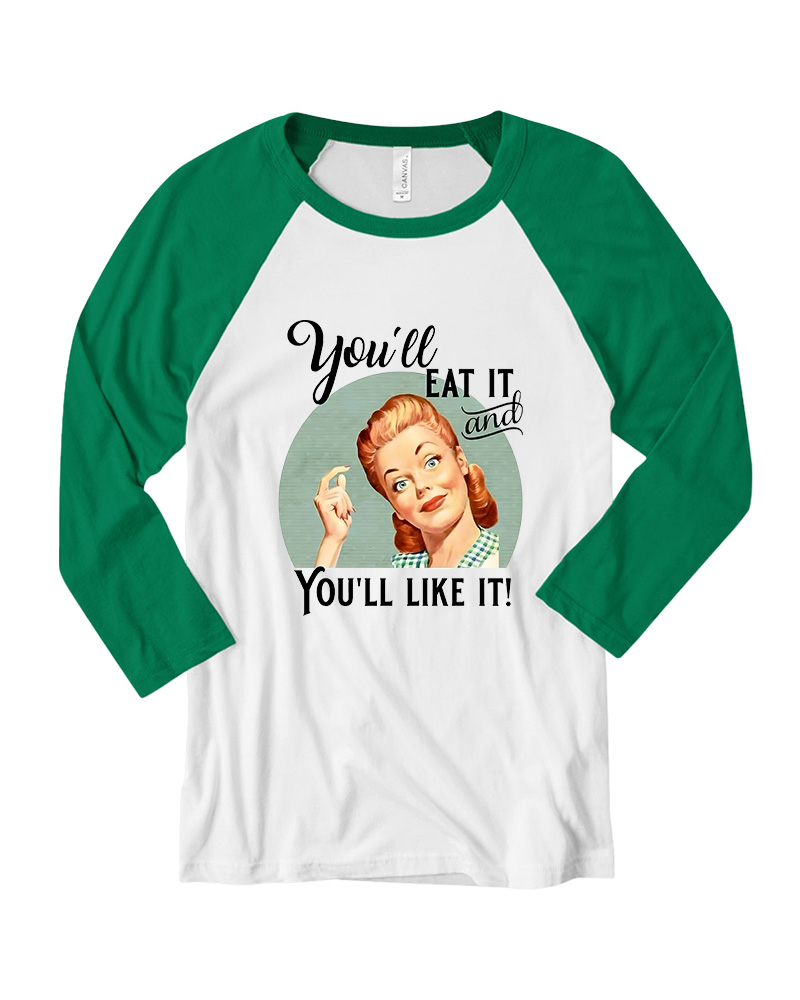 You'll Like It 1950s Long Sleeve Raglan T-Shirt image 3