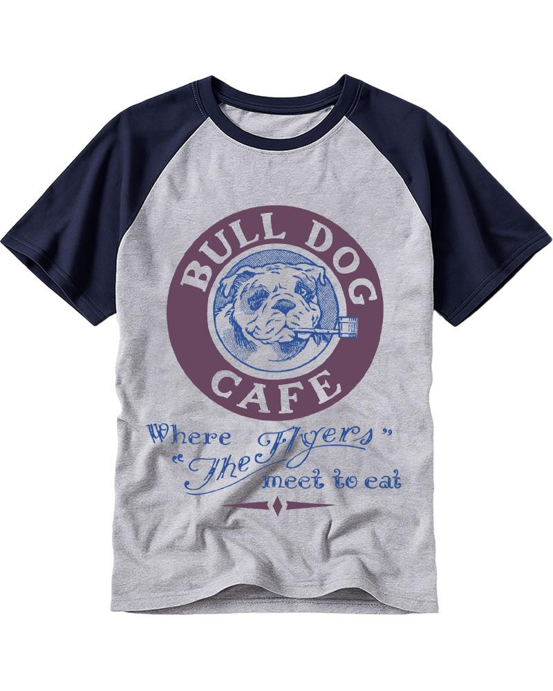 Bulldog Cafe 1980s Raglan Baseball T-Shirt image 3