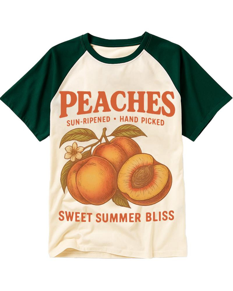 Peach 1970s Raglan Baseball T-Shirt image 3