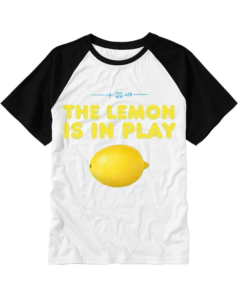 The Travelling Lemon Is In Play 1980s Raglan Baseball T-Shirt image 3