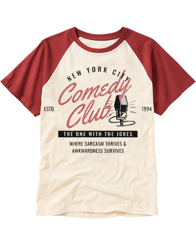 Comedy Club 1990s Raglan Baseball T-Shirt image 3