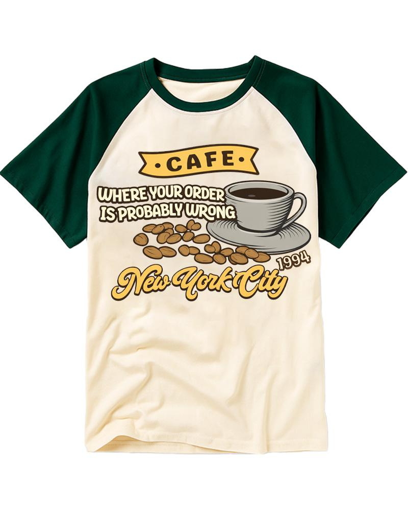 Cafe 1990s Raglan Baseball T-Shirt image 3