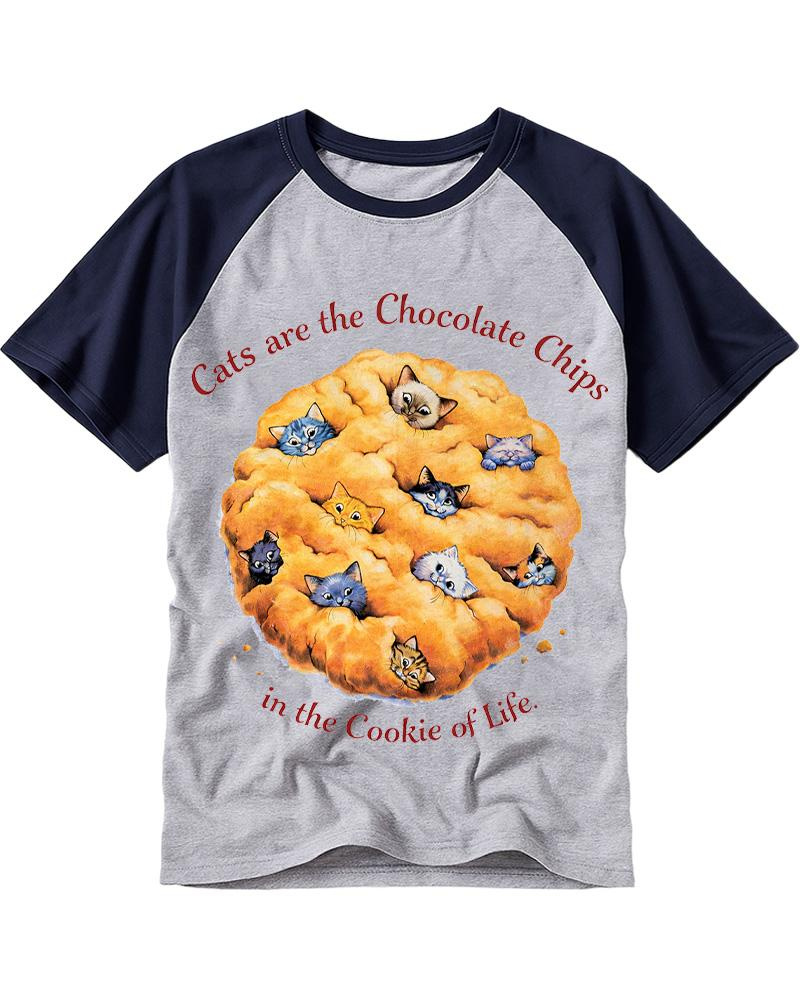 Cats are the Chocolate Chip 1990s Raglan Baseball T-Shirt image 3