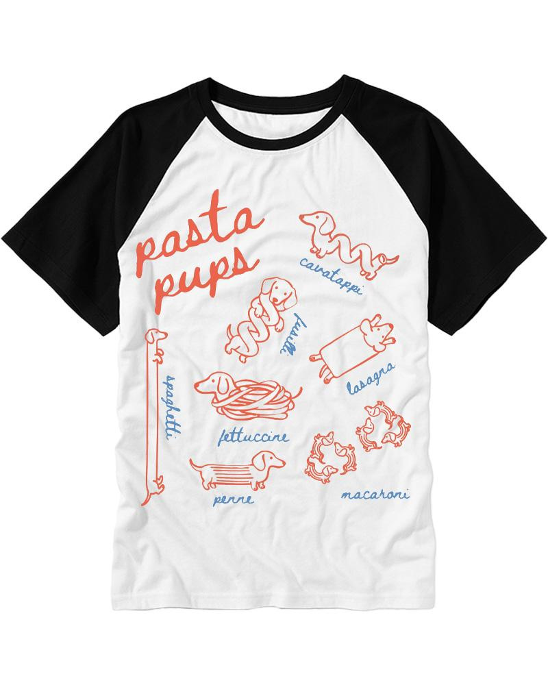 Pasta Pups 1990s Raglan Baseball T-Shirt image 3