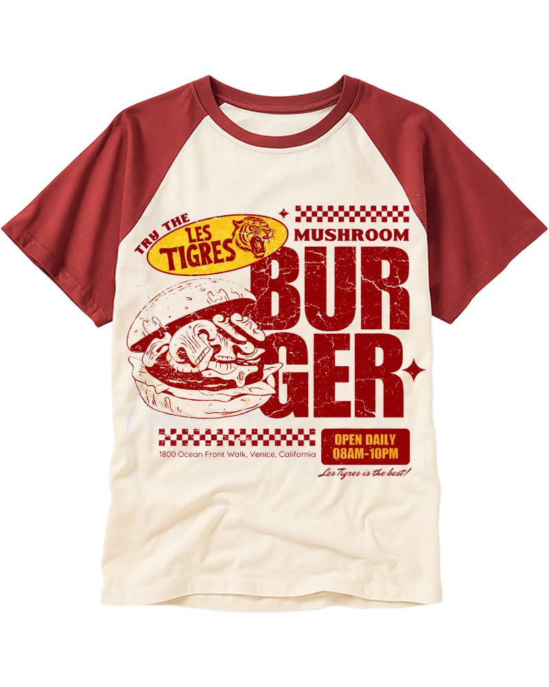 California Beach Diner 1980s Raglan Baseball T-Shirt image 3