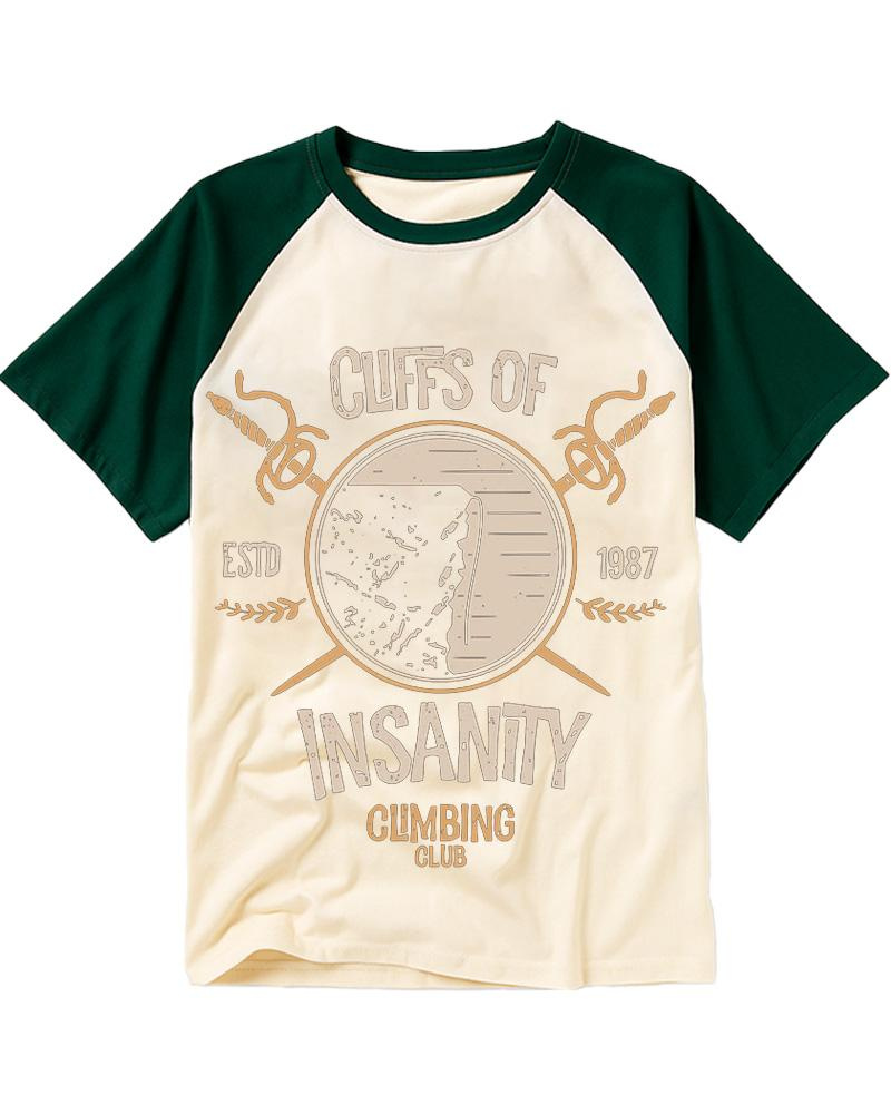 Cliffs Of Insanity 1980s Raglan Baseball T-Shirt image 3