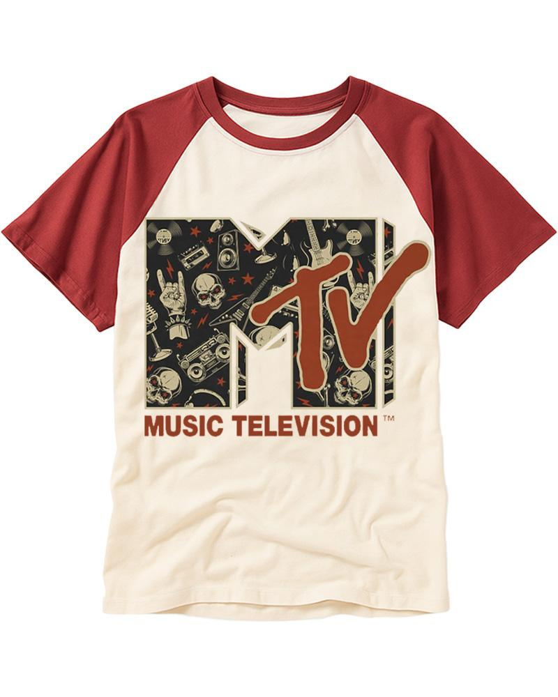 Vintage Rock n Roll Skull Guitar Heavy Metal 1980s Raglan Baseball T-Shirt image 3