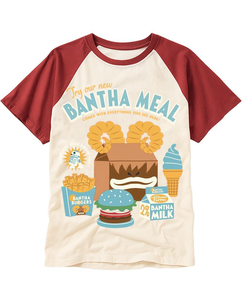 Funny Burgers 1980s Raglan Baseball T-Shirt image 3