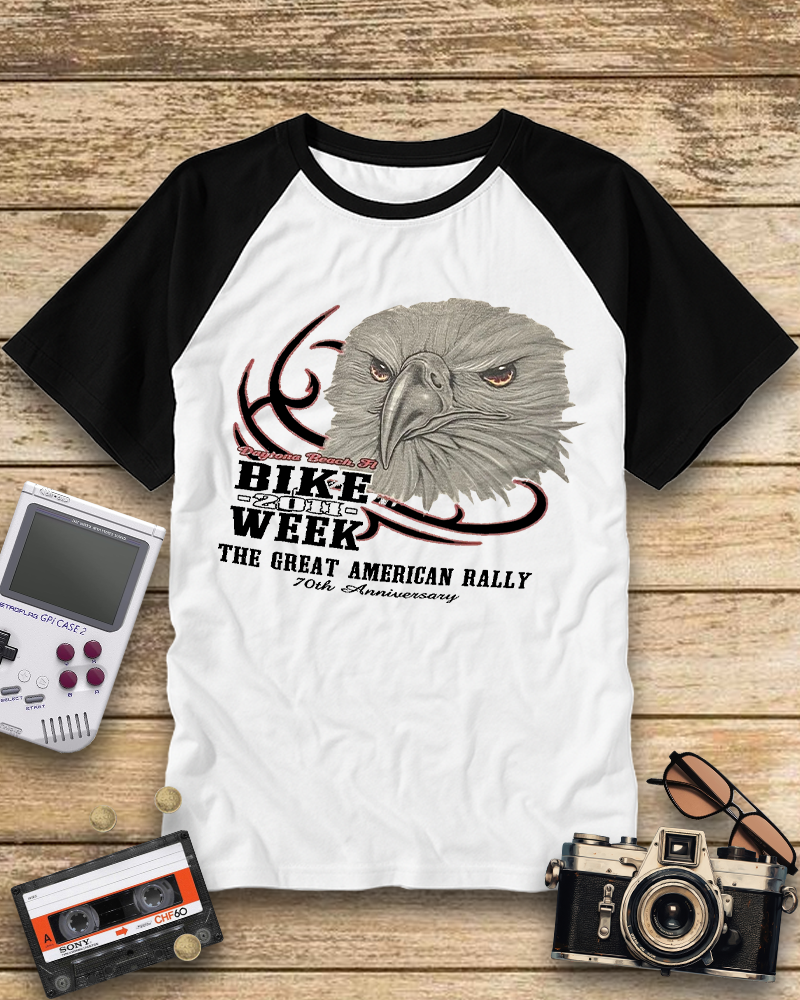 Punk Motorcycle Biker 2000s Raglan Baseball T-Shirt image 3