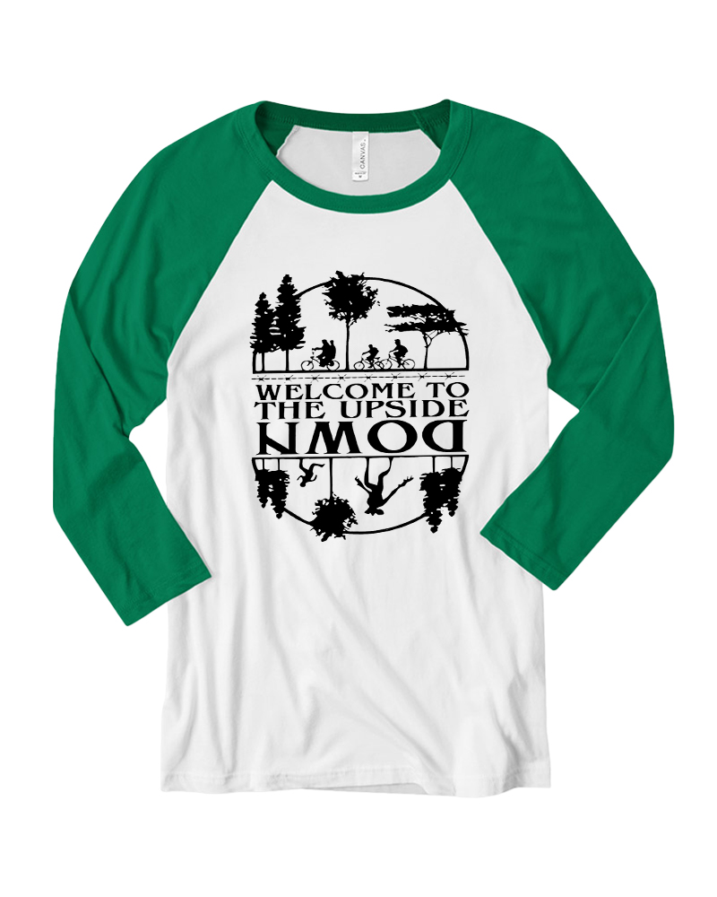 Welcome To The Upside Down Shirt Long Sleeve Raglan T-Shirt image 3