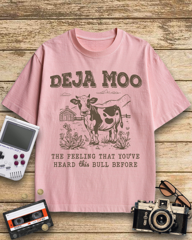 Deja Moo 2000s Cotton T-Shirt image 3