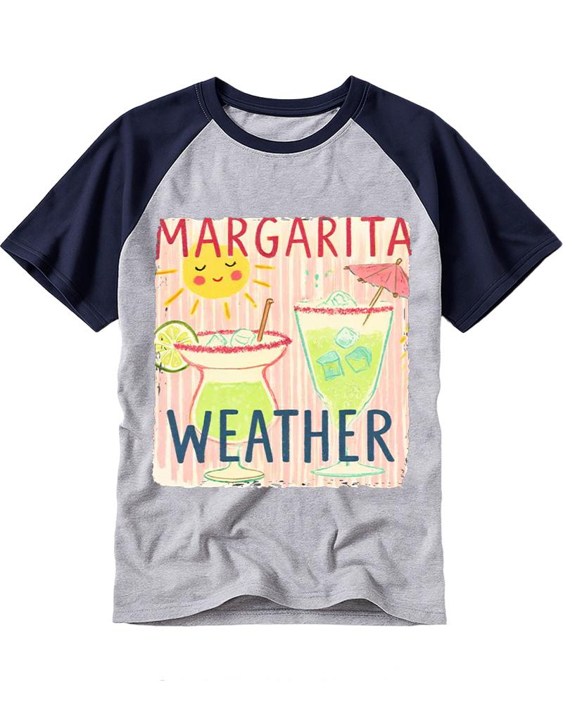 Margarita Weather 1960s Raglan Baseball T-Shirt image 3