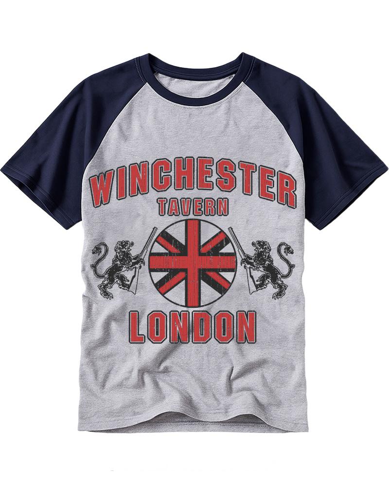 Winchester Tavern 2000s Raglan Baseball T-Shirt image 3