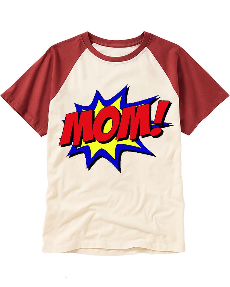 Superhero Mom 1960s Raglan Baseball T-Shirt image 3