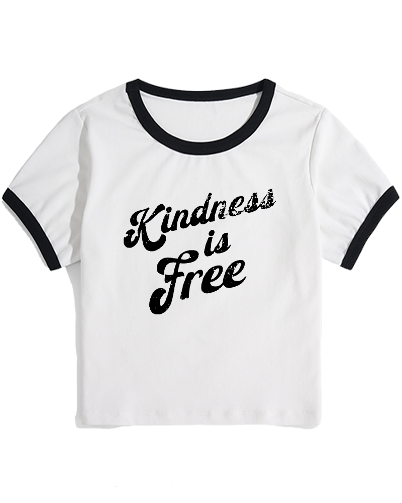 Be Kind 1960s Women's Ringer T-shirt image 3