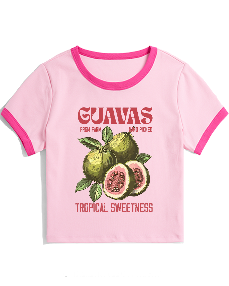 Exotic Fruit Lover 1960s Women's Ringer T-shirt image 3