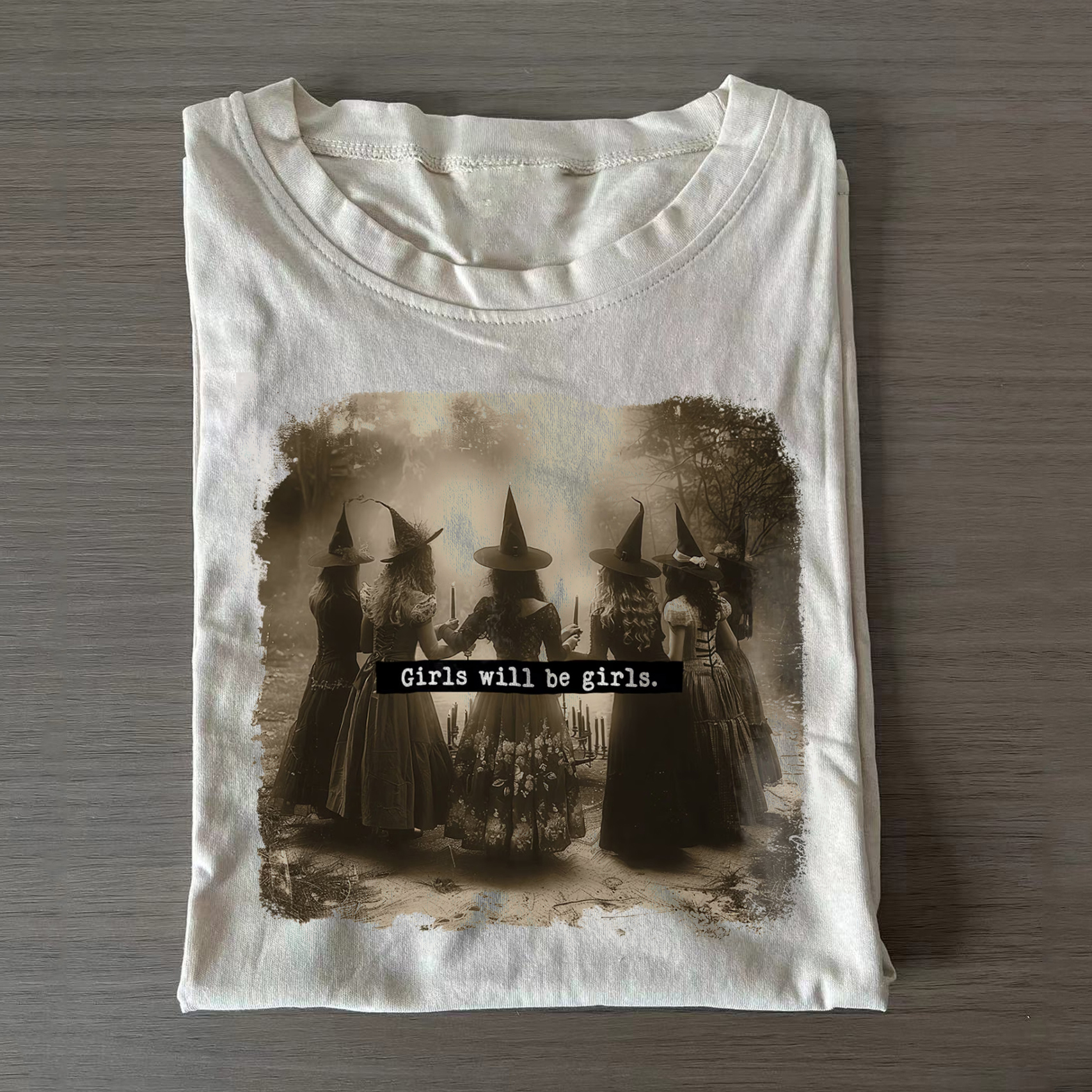 Girls Will Be Girls Witch T-Shirt Ivory