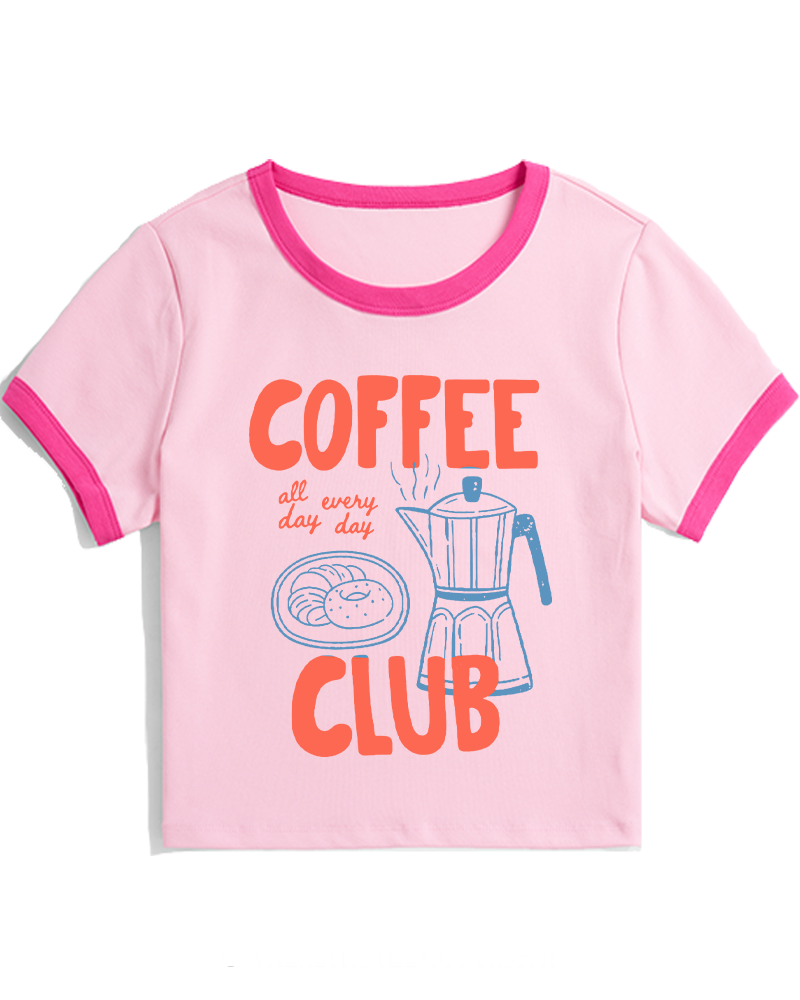 Coffee Club 1960s Women's Ringer T-shirt image 3
