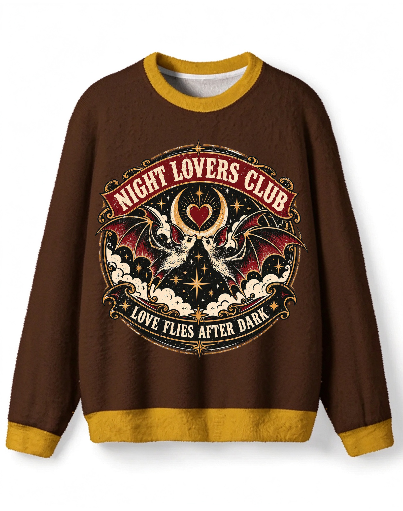 [Copy]Retro Gothic Witch Ghost Halloween Sweater, Love Brewed At Midnight Graphic Knit Top