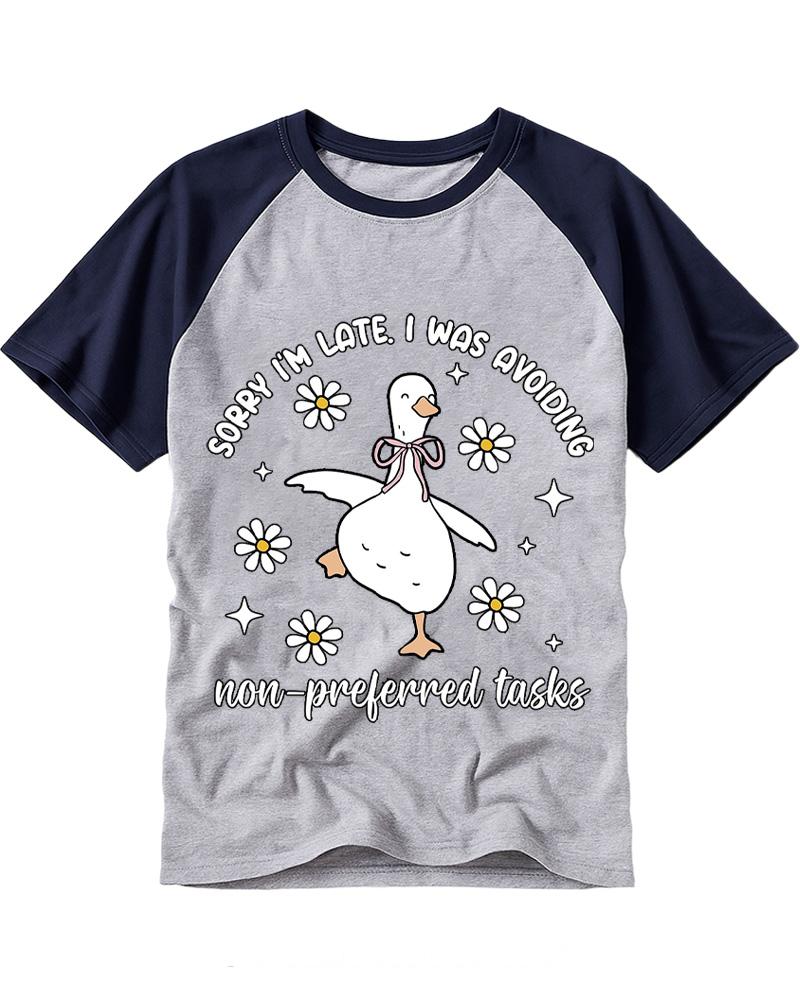 Sorry I’M Late 2000s Raglan Baseball T-Shirt image 4
