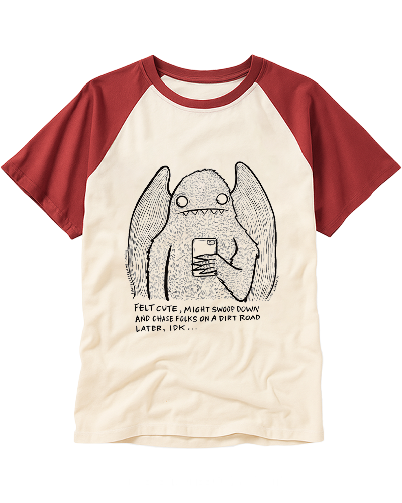 Felt Cute Might Swoop Later 2000s Raglan Baseball T-Shirt image 4