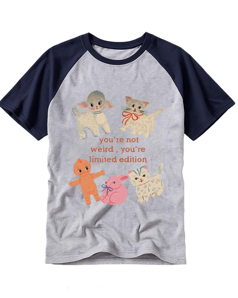 You’re Not Weird 1960s Raglan Baseball T-Shirt image 4