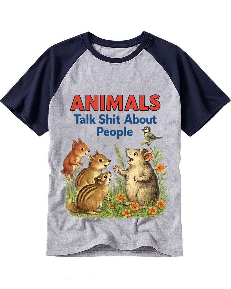 Please Talk About People 1950s Raglan Baseball T-Shirt image 4