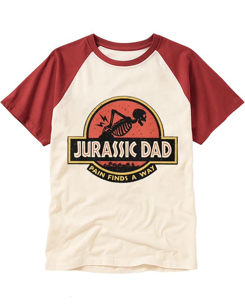 Jurassic DAD Pain Finds A Way 1990s Raglan Baseball T-Shirt image 4