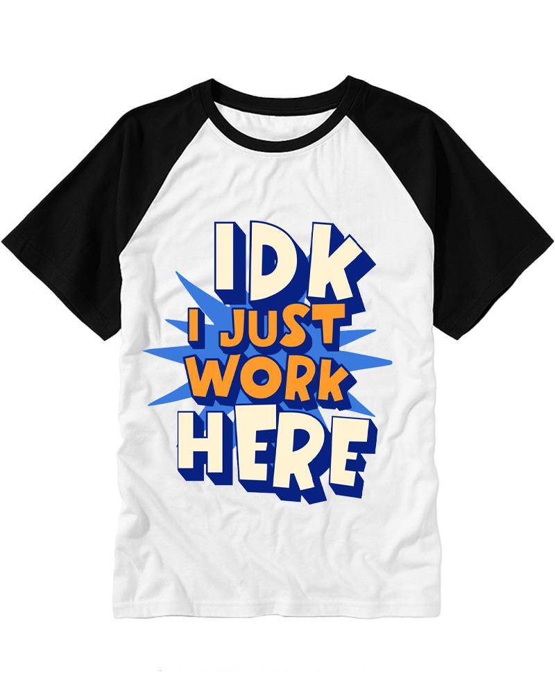 Just Work Here 2000s Raglan Baseball T-Shirt image 4