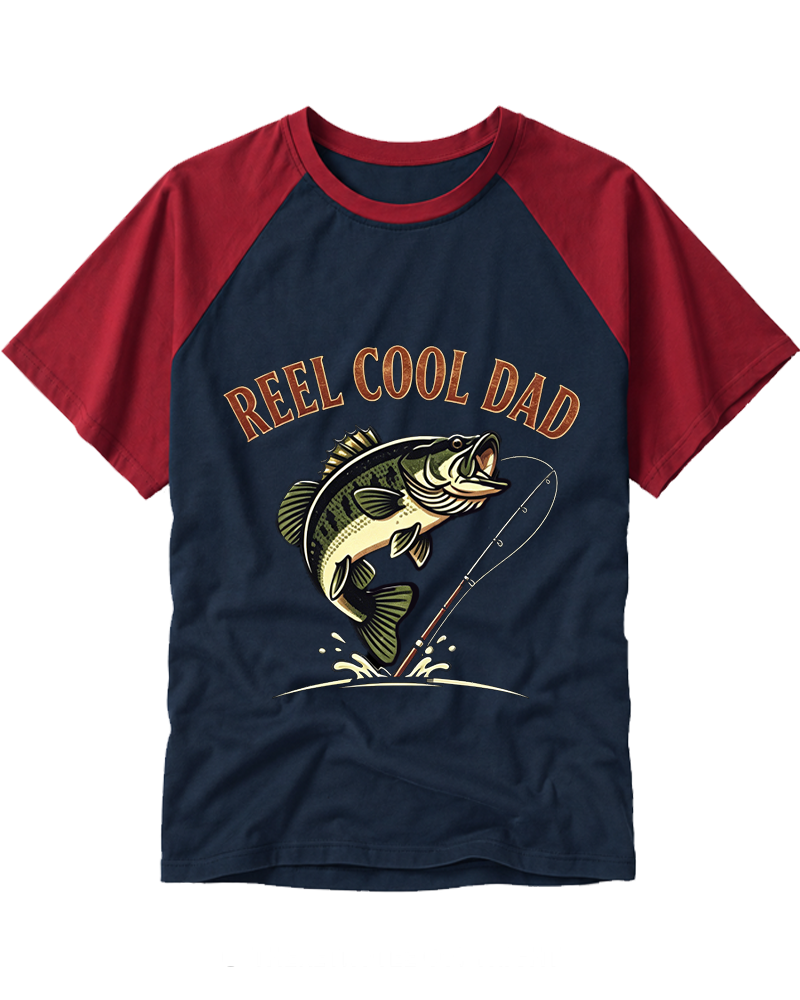 Reel Cool Dad 1990s Raglan Baseball T-Shirt image 4