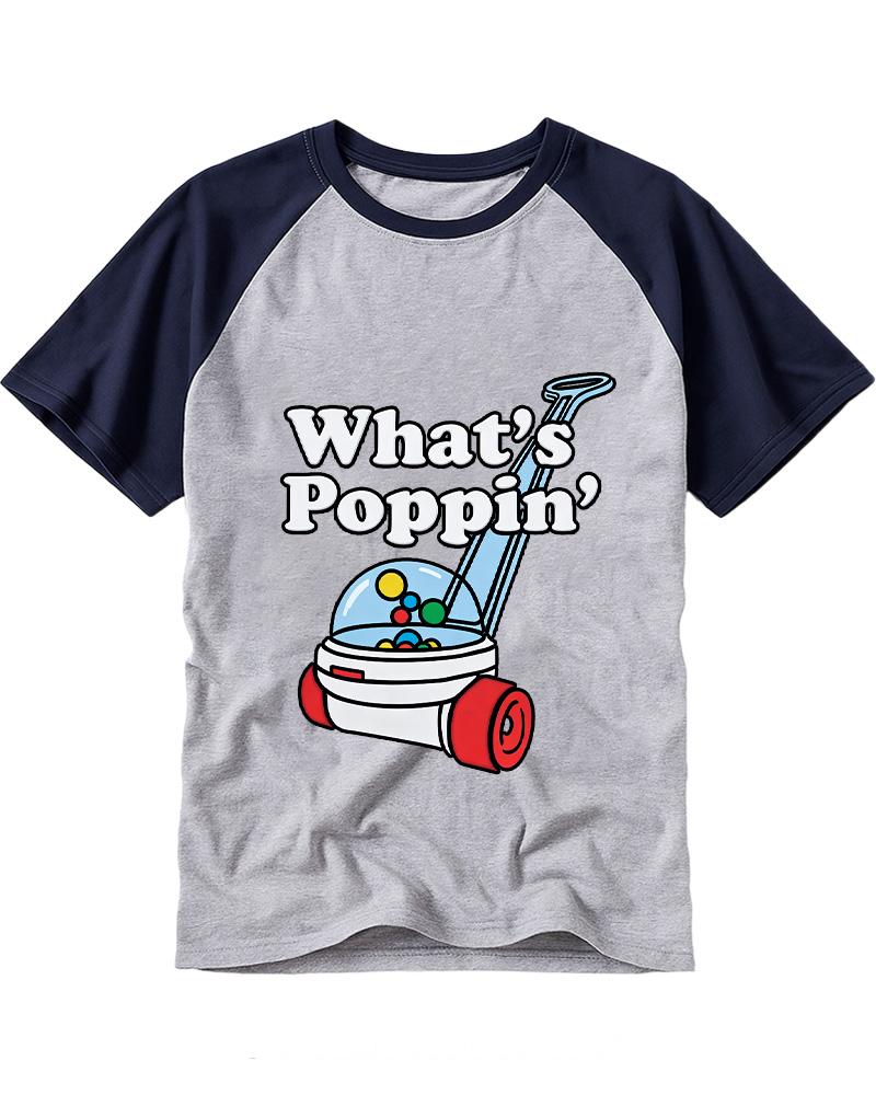 What's Poppin' 1990s Raglan Baseball T-Shirt image 4