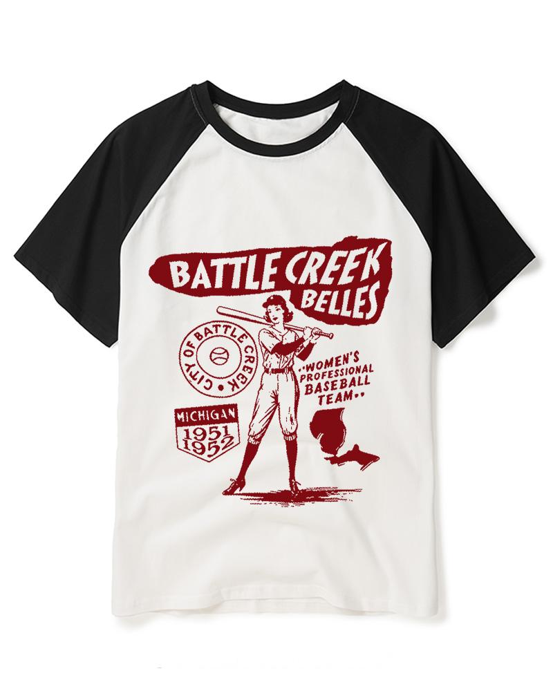 Nostalgia Baseball Movie 1990s Raglan Baseball T-Shirt image 4
