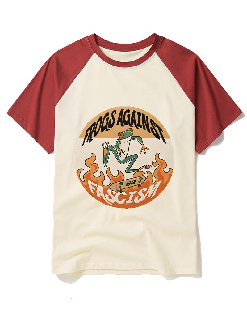 Frogs Against Fascism Classic 1980s Raglan Baseball T-Shirt image 4