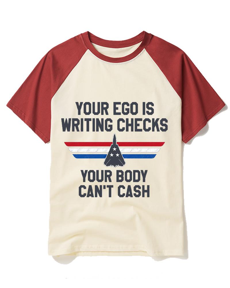 Ego Checks Movie Quote 1980s Raglan Baseball T-Shirt image 4