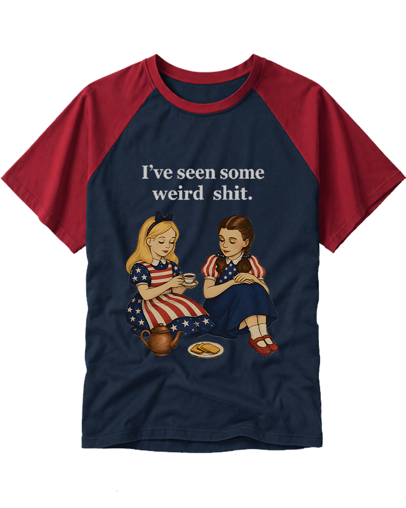I've Seen Some Weird Shit 1990s Raglan Baseball T-Shirt image 4