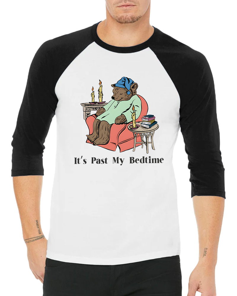 It's Past My Bedtime Long Sleeve Raglan T-Shirt image 4