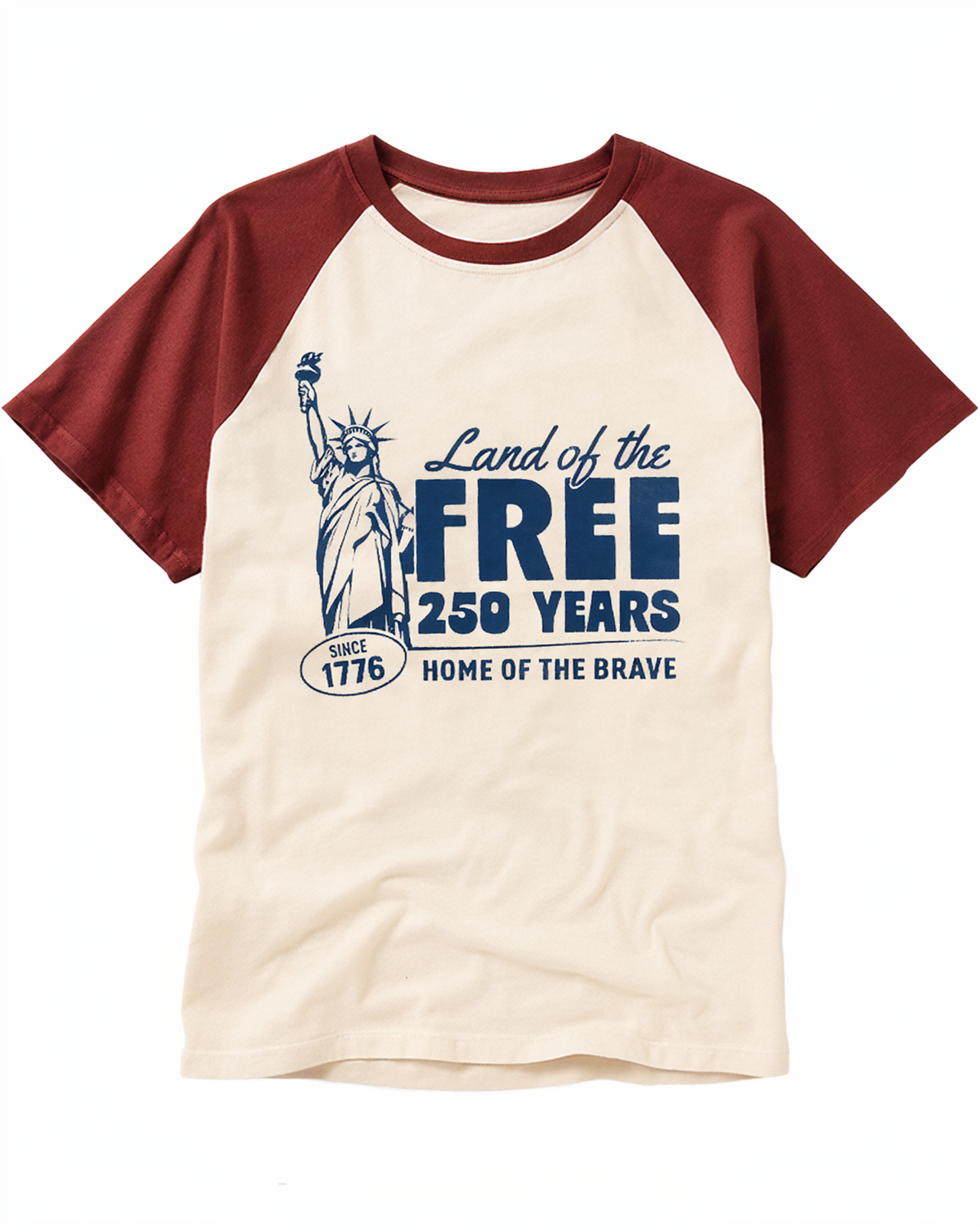 Retro Patriotic 1776 Raglan Baseball T-Shirt image 4