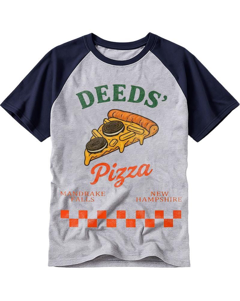 Mr. Deeds Pizza 1980s Raglan Baseball T-Shirt image 4